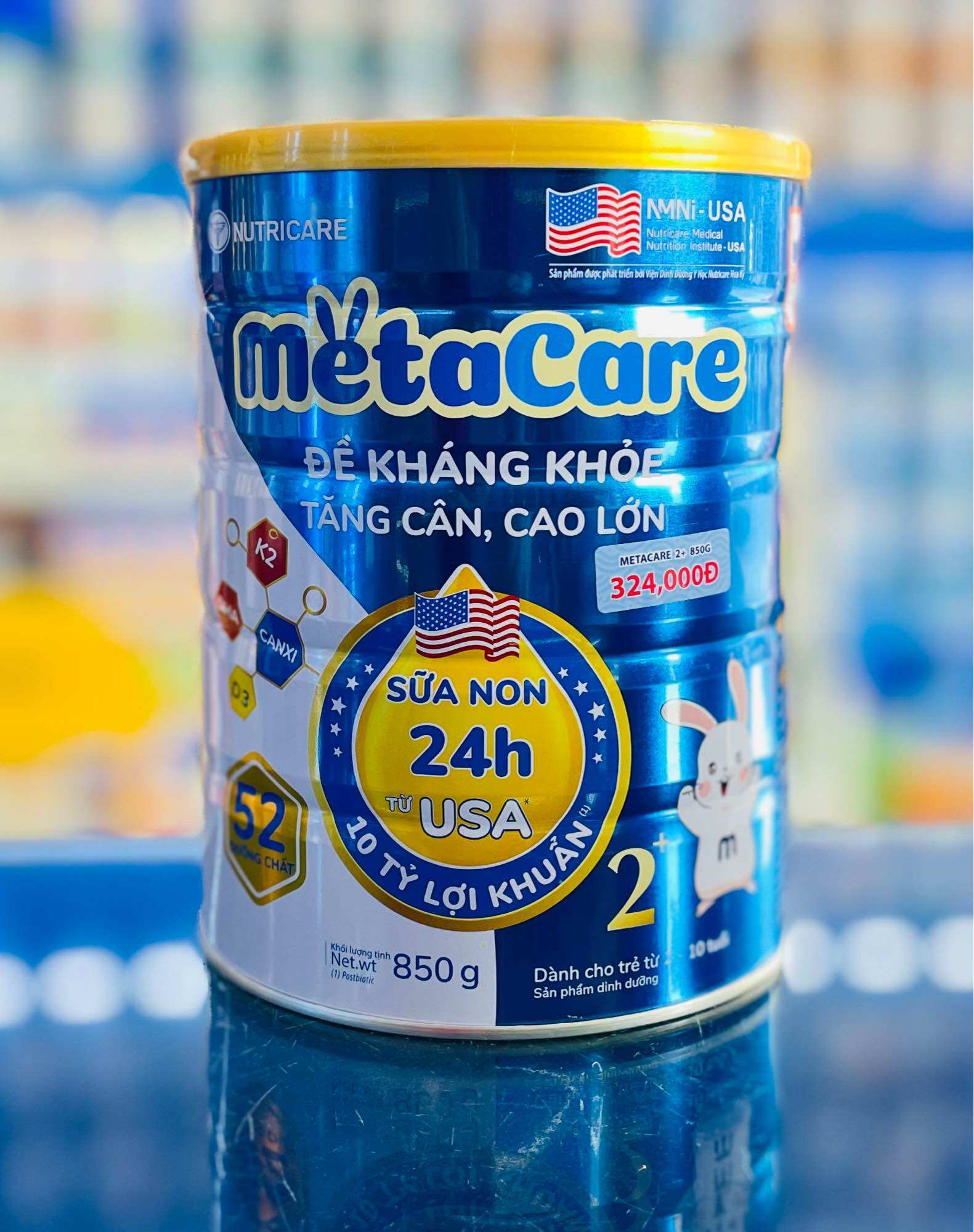[Combo 2 Lon] Sữa bột NutriCare Metacare Xanh 1+ 850g (DATE MỚI)
