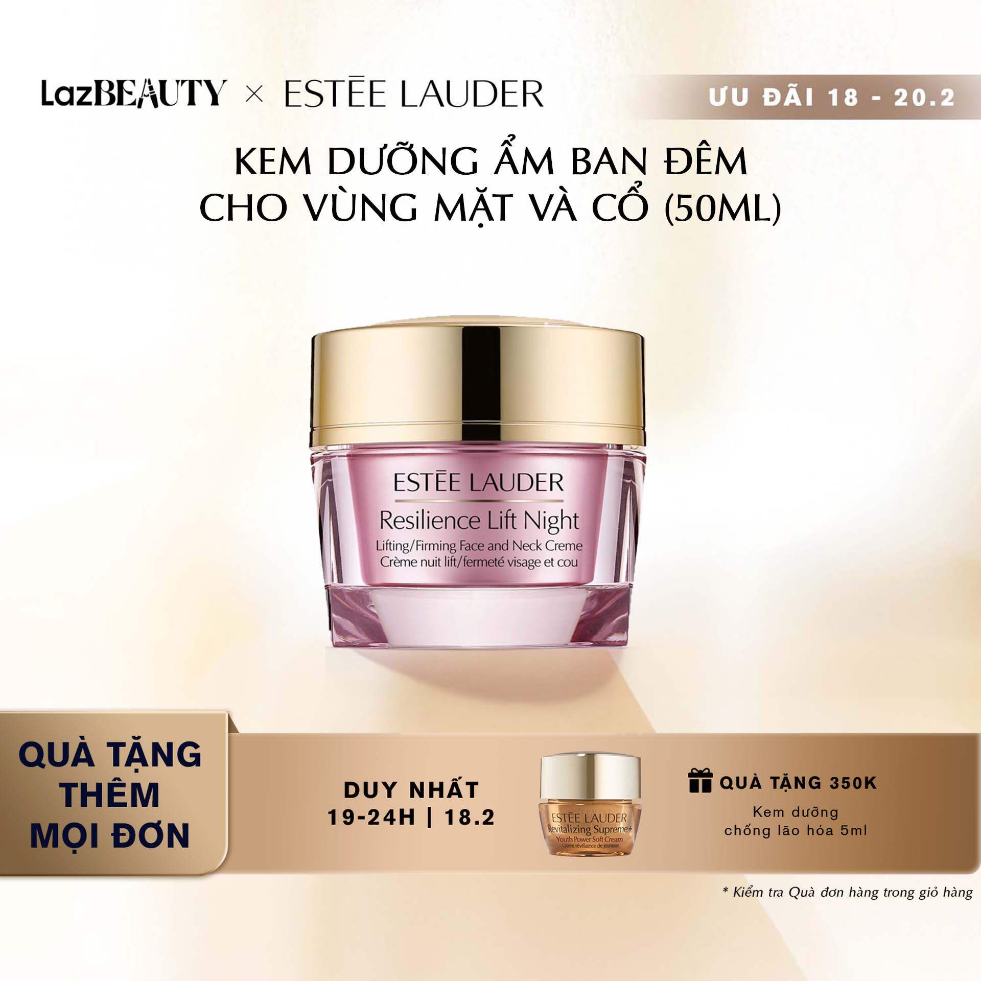 Kem dưỡng ẩm ban đêm nâng da cho vùng mặt và cổ Estee Lauder Resilience Lift Night Firming/Sculpting