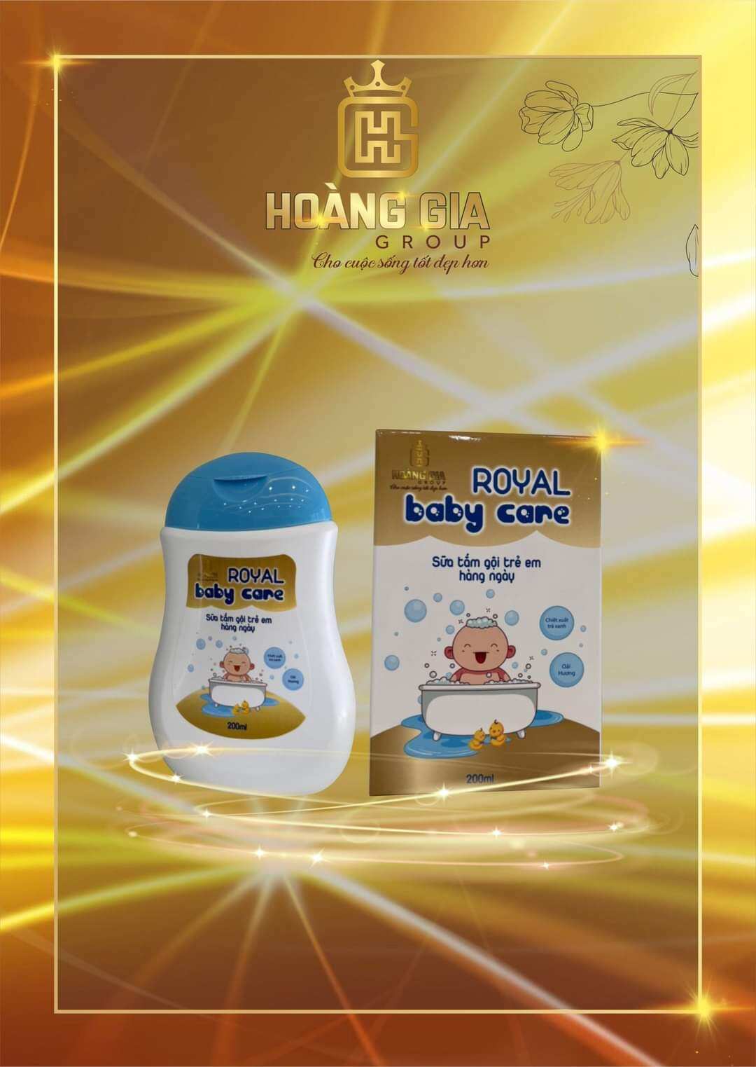 Sữa tắm Royal Baby Care Hoàng Gia 200ml