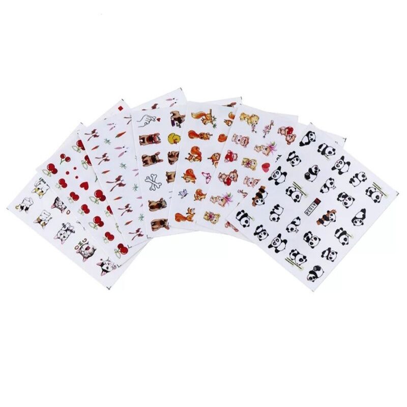 Bộ 7 tờ/12 tờ sticker dán móng (6.2 × 5.8cm/tờ)