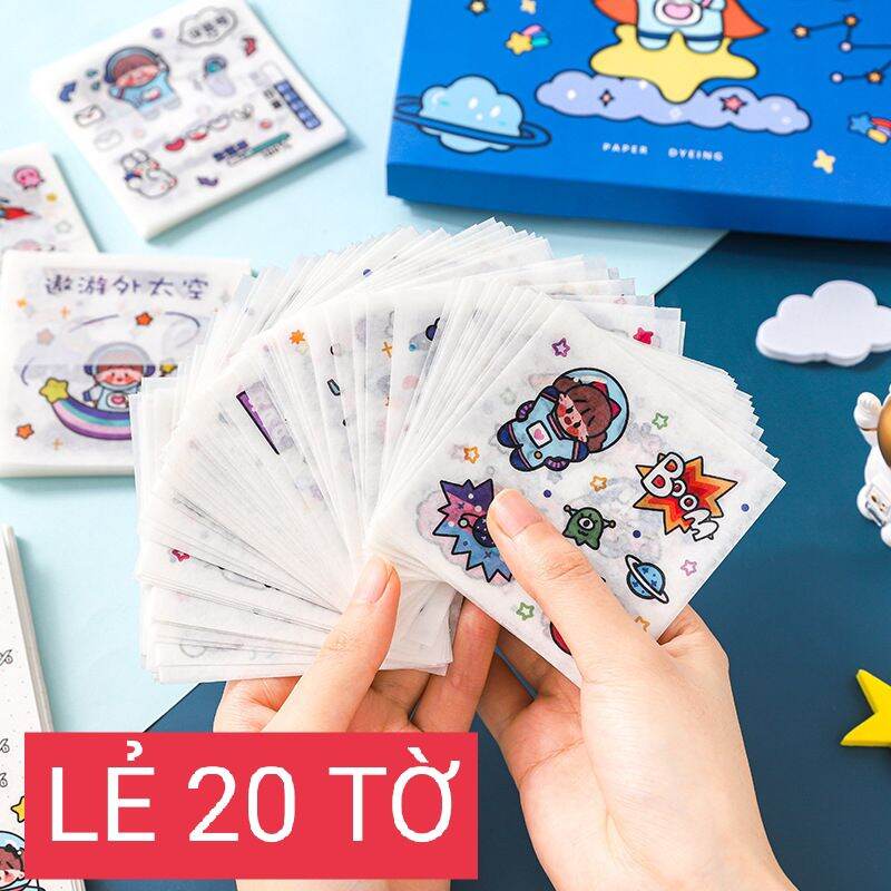 Bộ 100 tờ ticker phi hành gia
