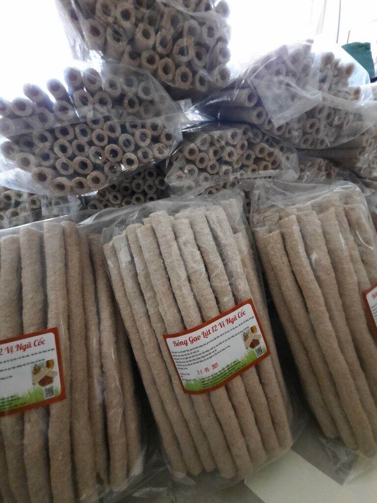 BỎNG ỐNG GẠO LỨT NGŨ CỐC 12 NGŨ VỊ - ĂN VẶT TUỔI THƠ - GIẢM CÂN