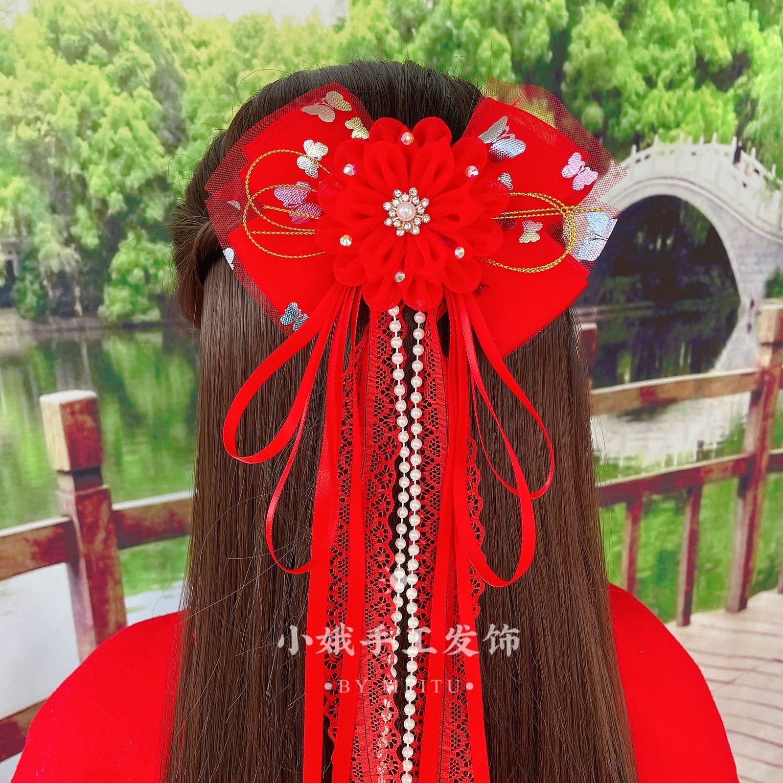 Kẹp tóc nơ cổ trang k8788
