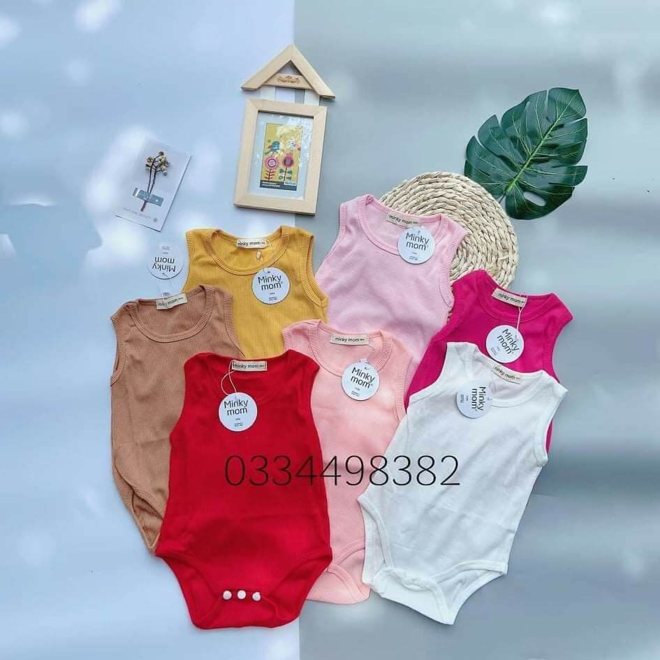 Bộ bodysuit ba lỗ cho bé .chất liệu thun gân co giãn 4 chiều