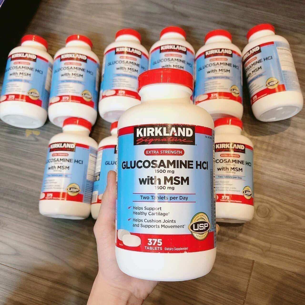 Viên uống xương khớp  glucosamine HCl 1500mg with MSM 1500mg 375 viên