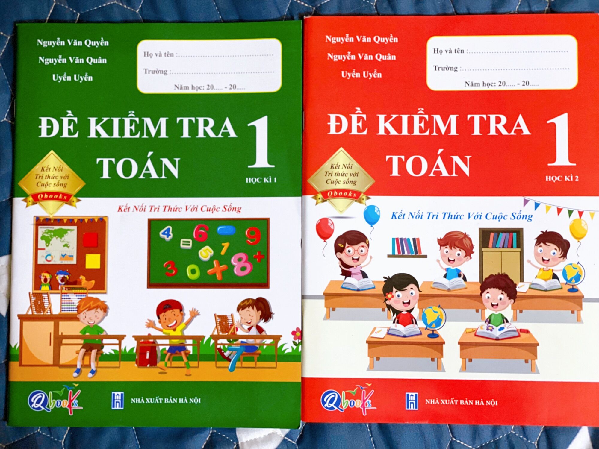 Combo 2 cuốn đề kiểm tra toán ki i và ki ii lớp 1