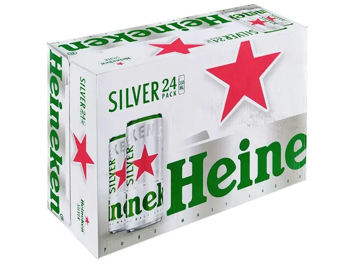  THÙNG BIA HEINEKEN SLIVER   330ML X 24 LON  