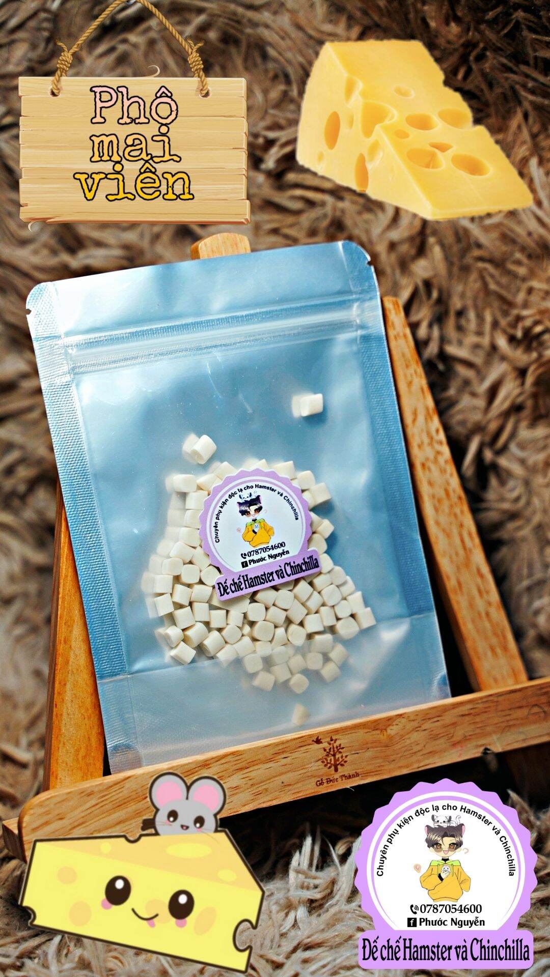 Phô mai viên cho hamster