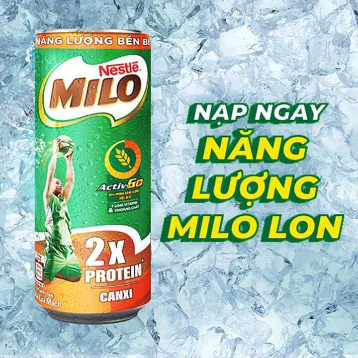 sữa milo lon (1 thùng 24 lon ×240ml)