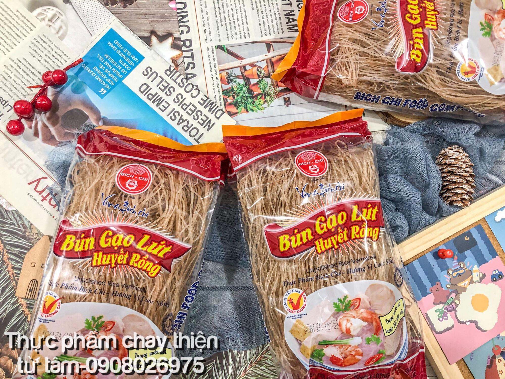 Bún Khô Gạo Lứt Huyết Rồng Vina Bích Chi Sợi Bún Dai Ngon Tốt Cho Sức Khỏe 200G