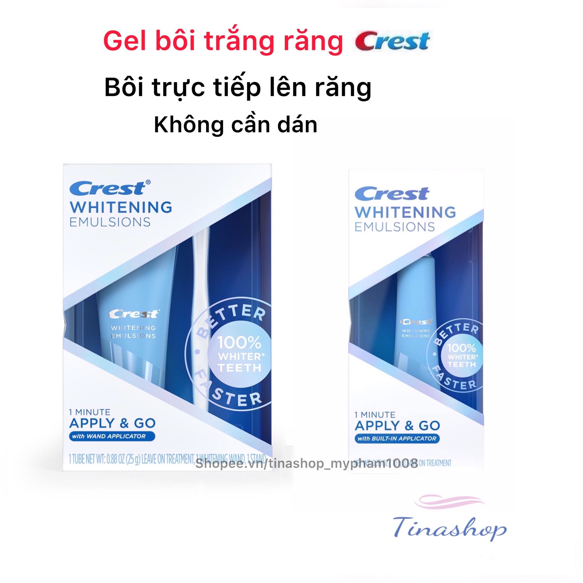 Gel Tẩy Trắng Răng Crest Whitening Emultions 12Ml