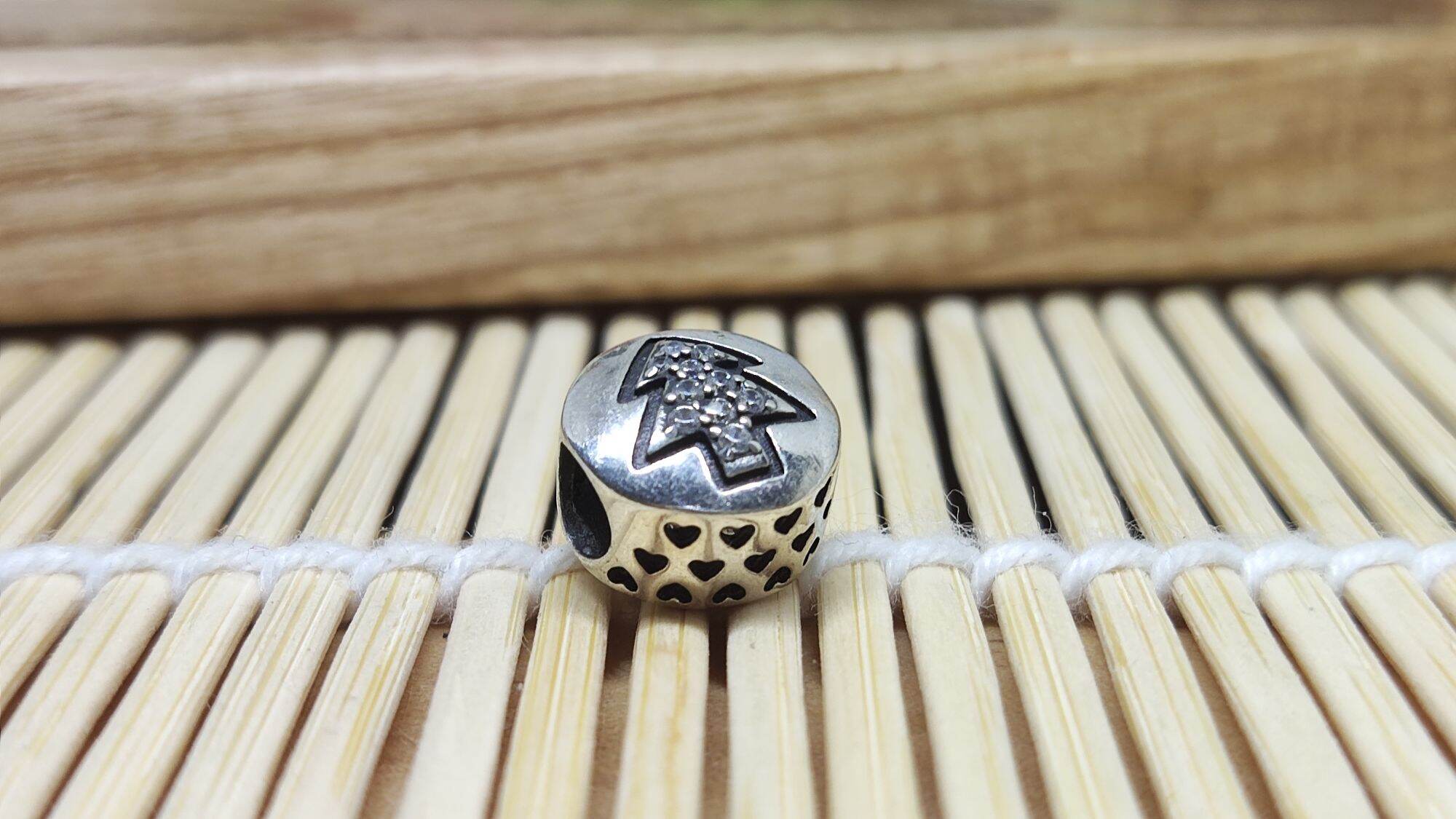 GauBee Charm bạc 925 cây thông noel đá trắng