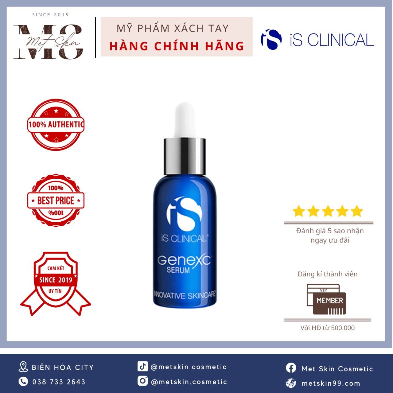 [ Pre Order ] Serum Sáng Da Genexc Is Clincal ( 60Ml )