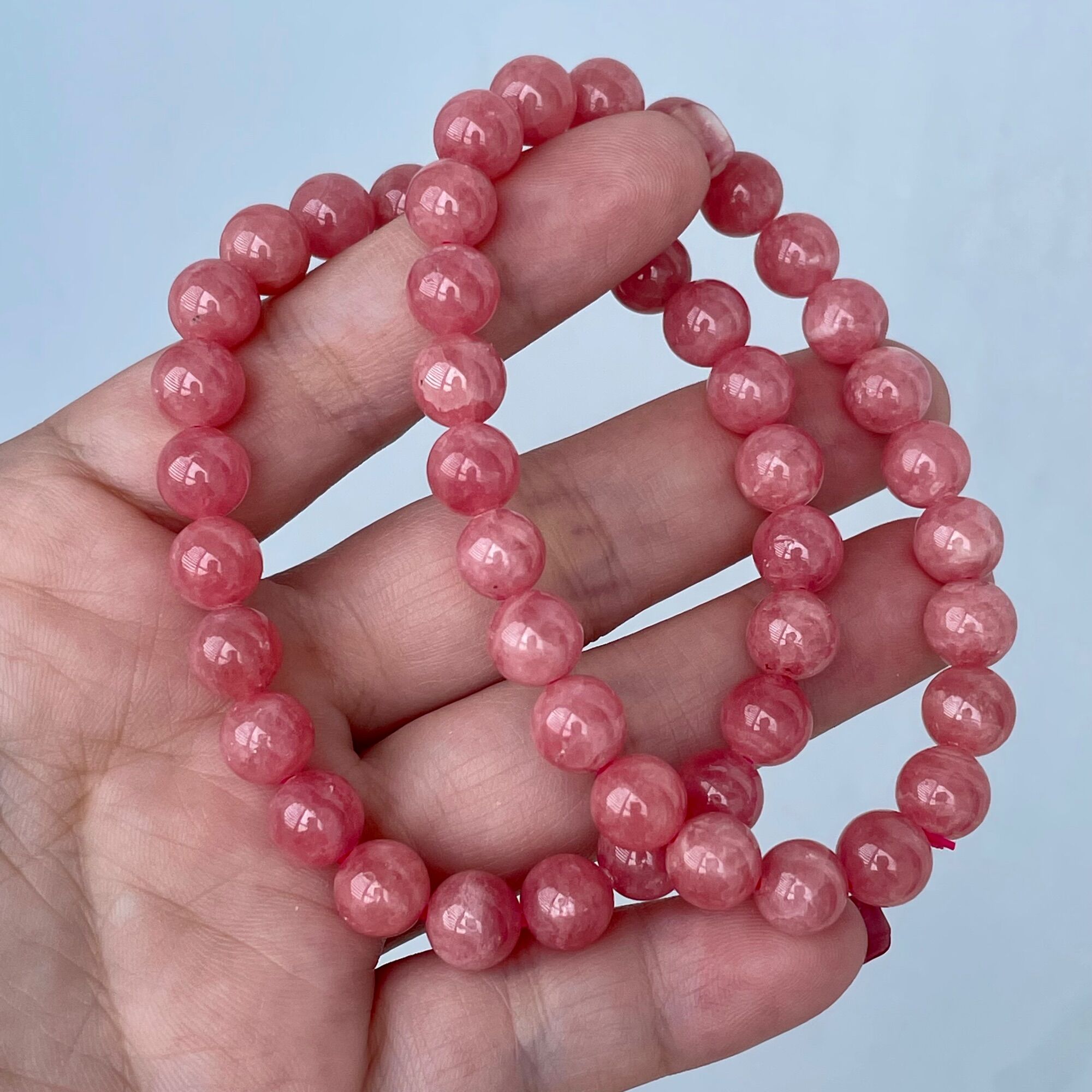 Vòng tay đào hoa VIP- Rhodochrosite