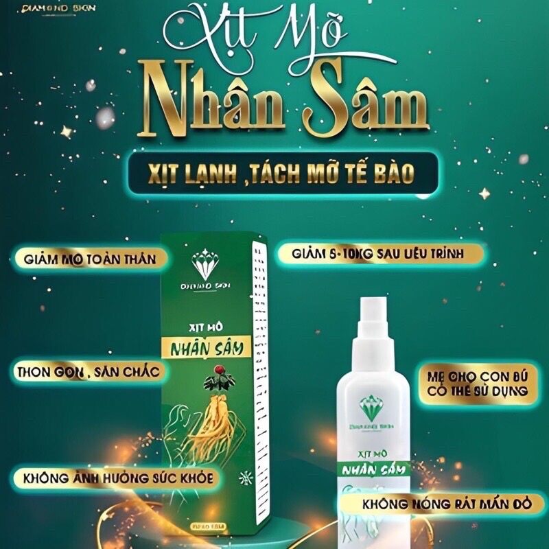 Xịt tan mỡ nhân sâm xịt lạnh-tách mỡ tế bào