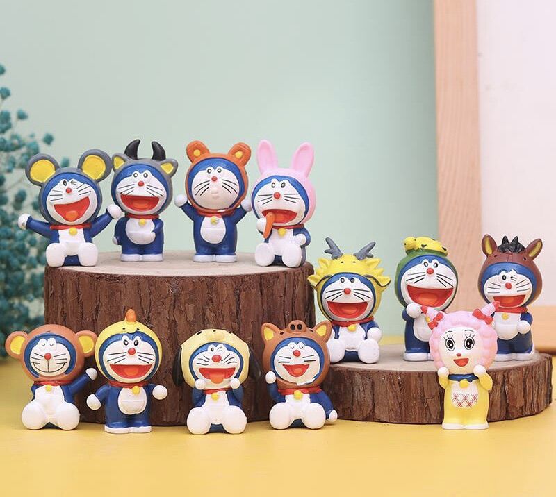 Mô hình Doraemon Doremon - Mẫu 12 con giáp Doraemon Doremon - 12 con giáp - Cao 5cm
