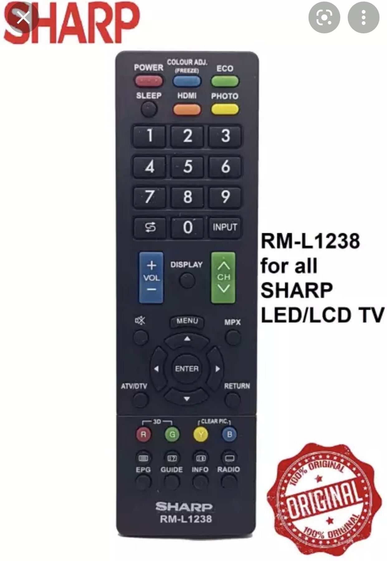 Điều khiển tivi sharp