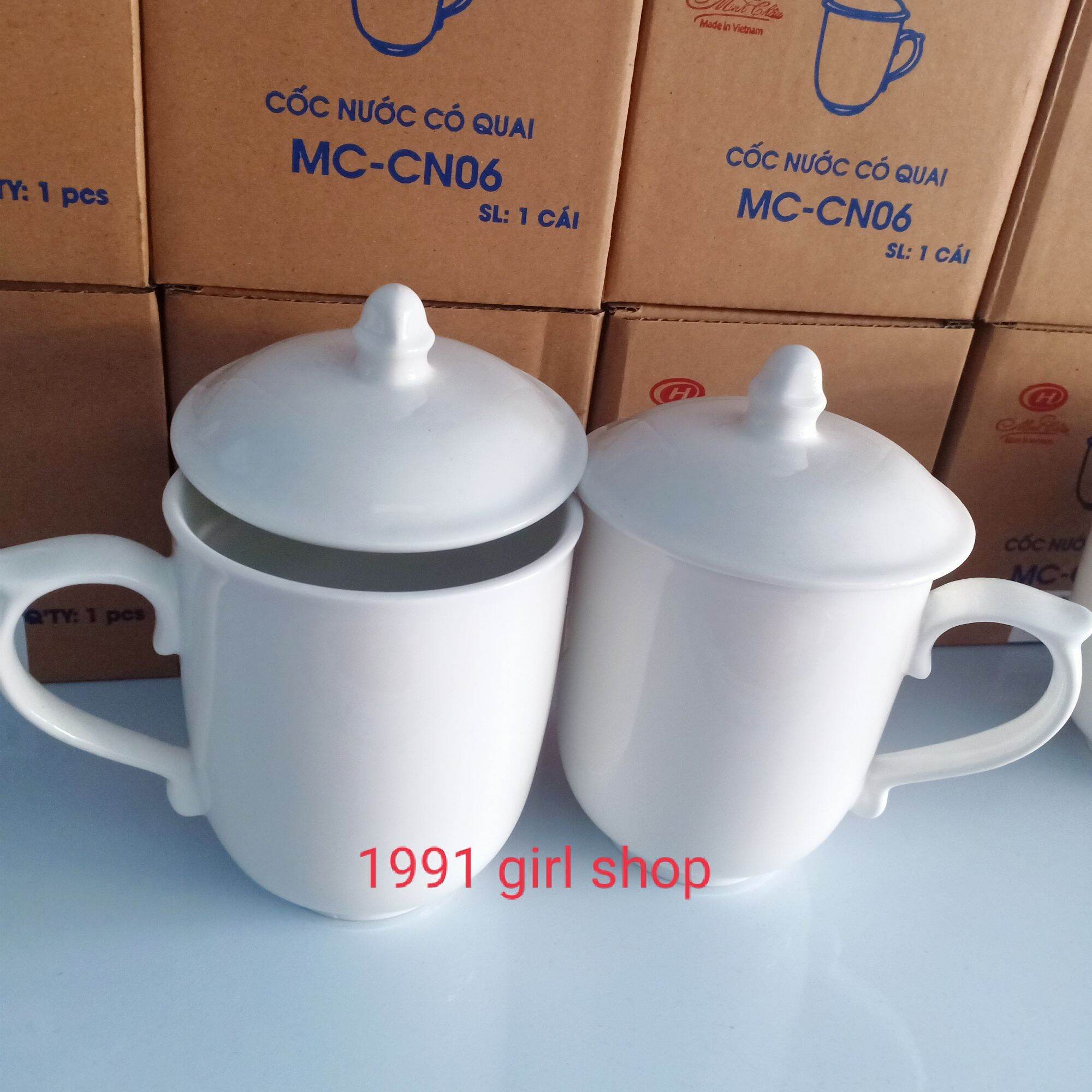 Ly sứ cao cấp Minh Châu có nắp