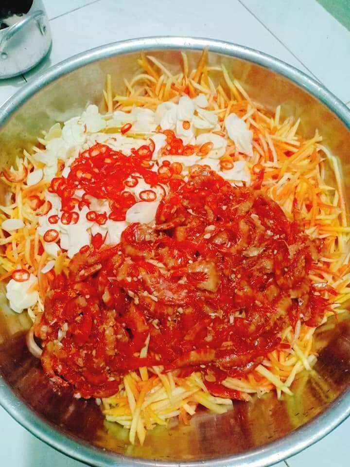 mắm tép đu đủ