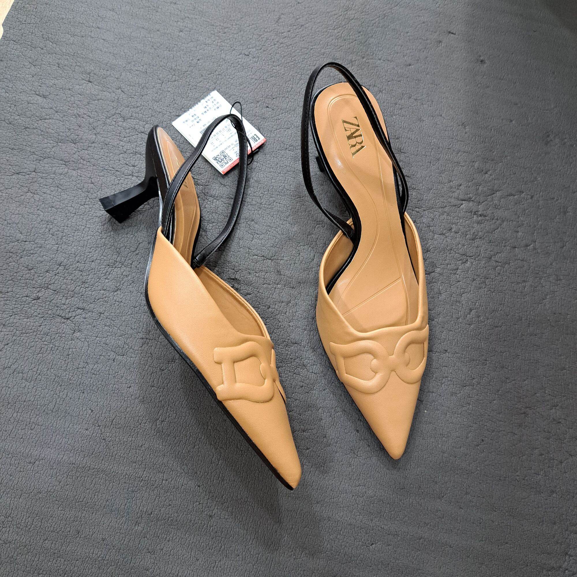 giày Slingback zara da thật