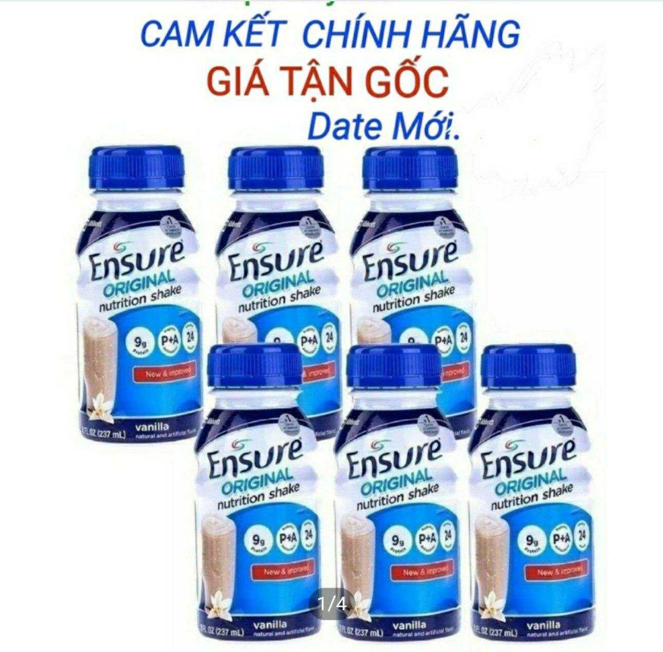 Combo 6 chai sữa ensure nước orinignal hương vani 237ml date mới
