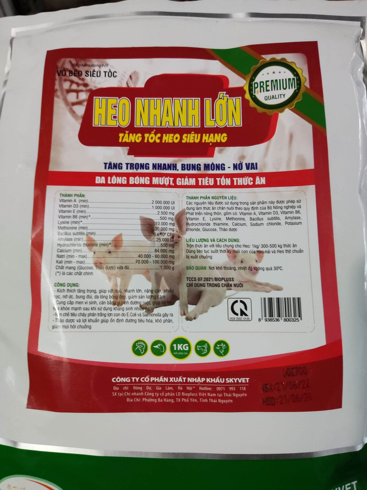 Heo nhanh lớn - tăng tốc heo siêu hạng .