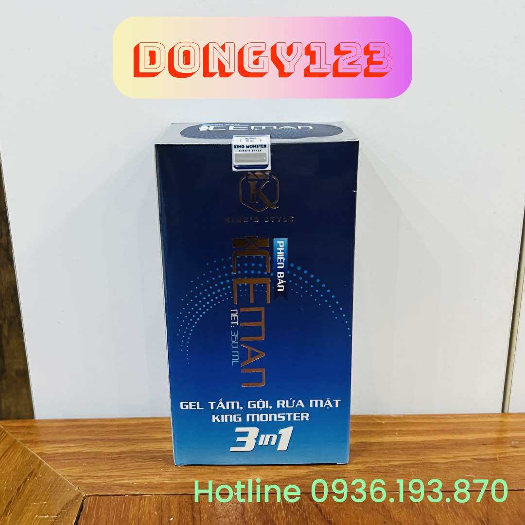 Sữa tắm gội King Monster ICEMAN 3 in 1 Hương mới cao cấp Iceman