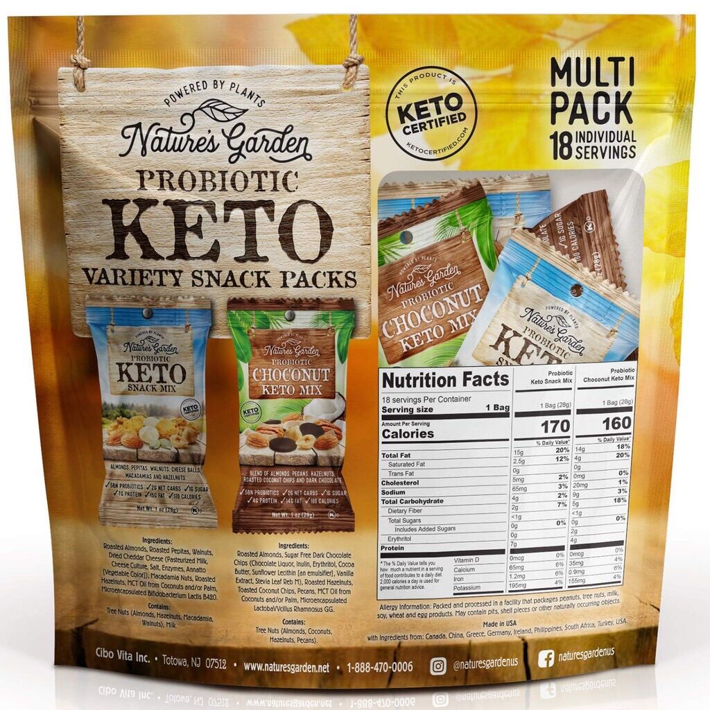 Gói hỗn hợp hạt ăn vặt healthy Keto snack