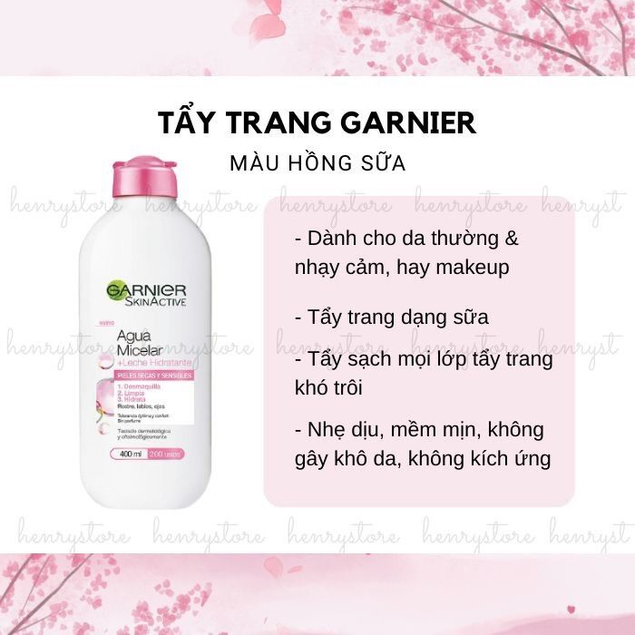 TẨY TRANG GANIER MICELLAR WATER 400ML