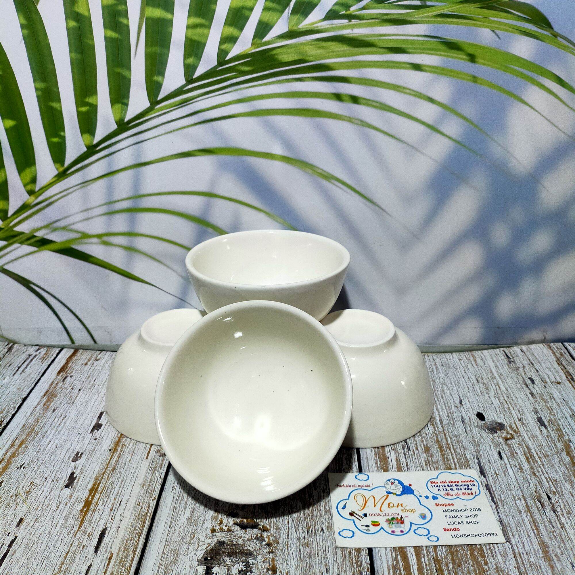 Combo 10c chén cơm sứ trắng ms*046