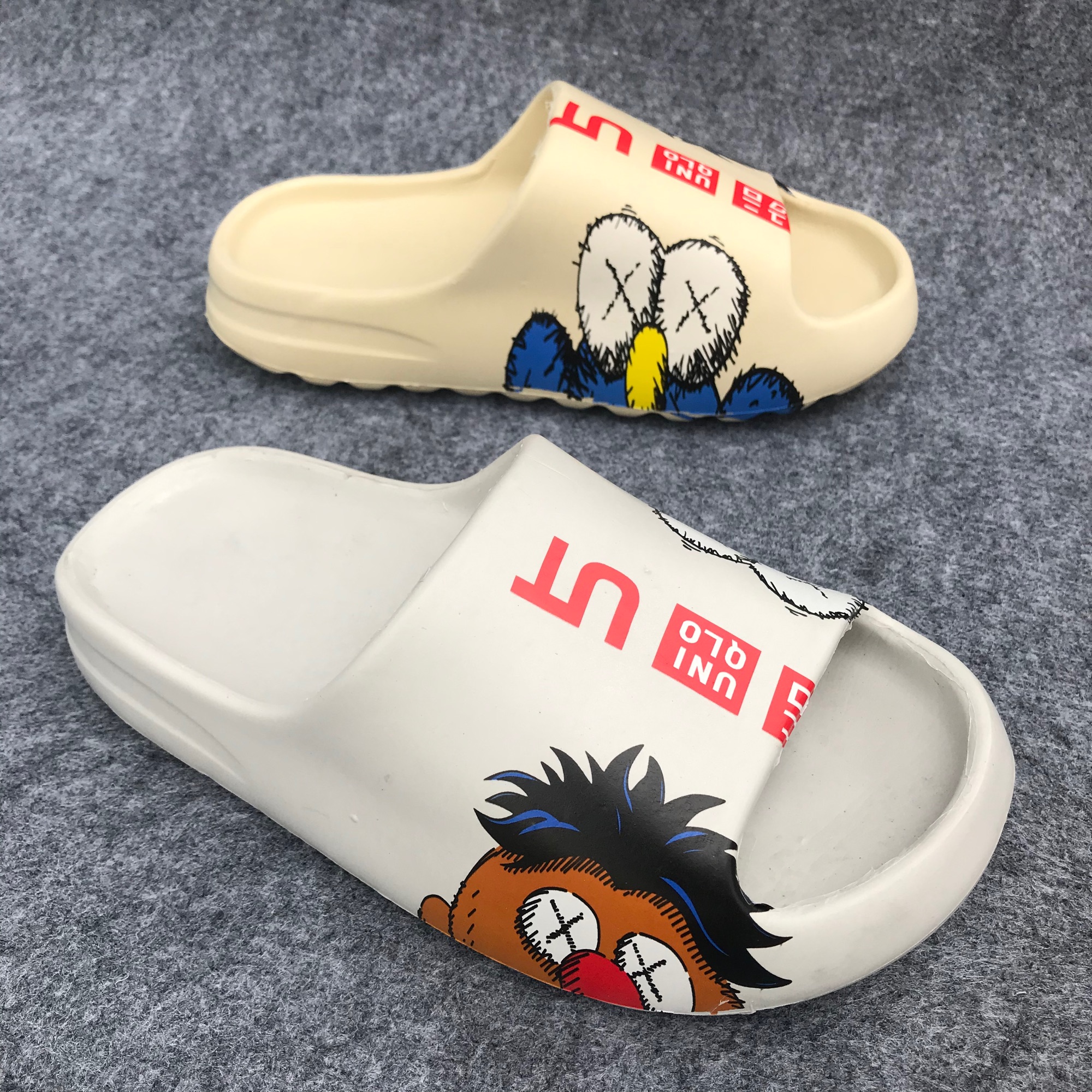 Dép Bánh Mì Quai Ngang Thời Trang Nam Hoạ Tiết Hoạt Hình Vui Nhộn (Size 40-44)