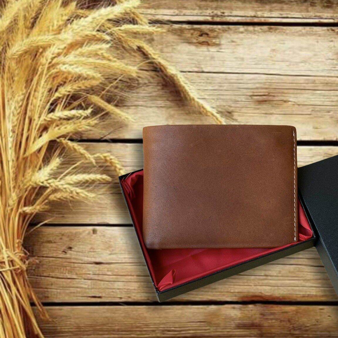 Vi Da Bò Ý khóa Đồng VDY02 bóp da nam cao cấp dáng ngang ba màu bảo hành 5 năm fullbox