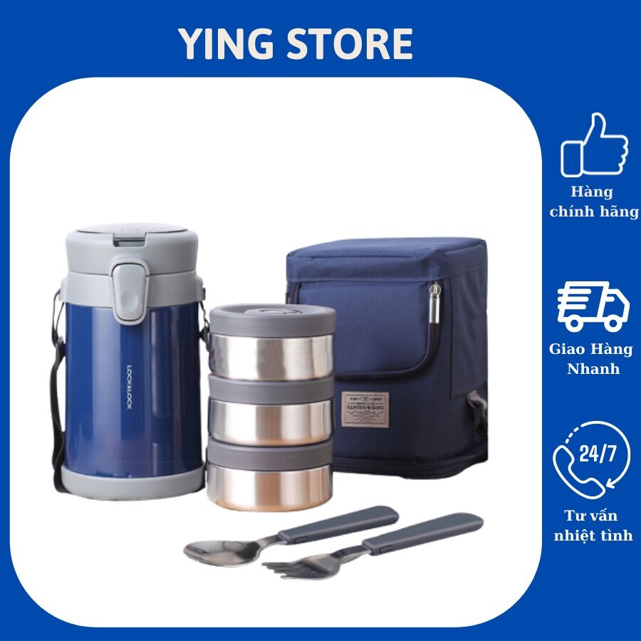Bộ Hộp Cơm Giữ Nhiệt Lock&Lock Easy Carry LHC8039