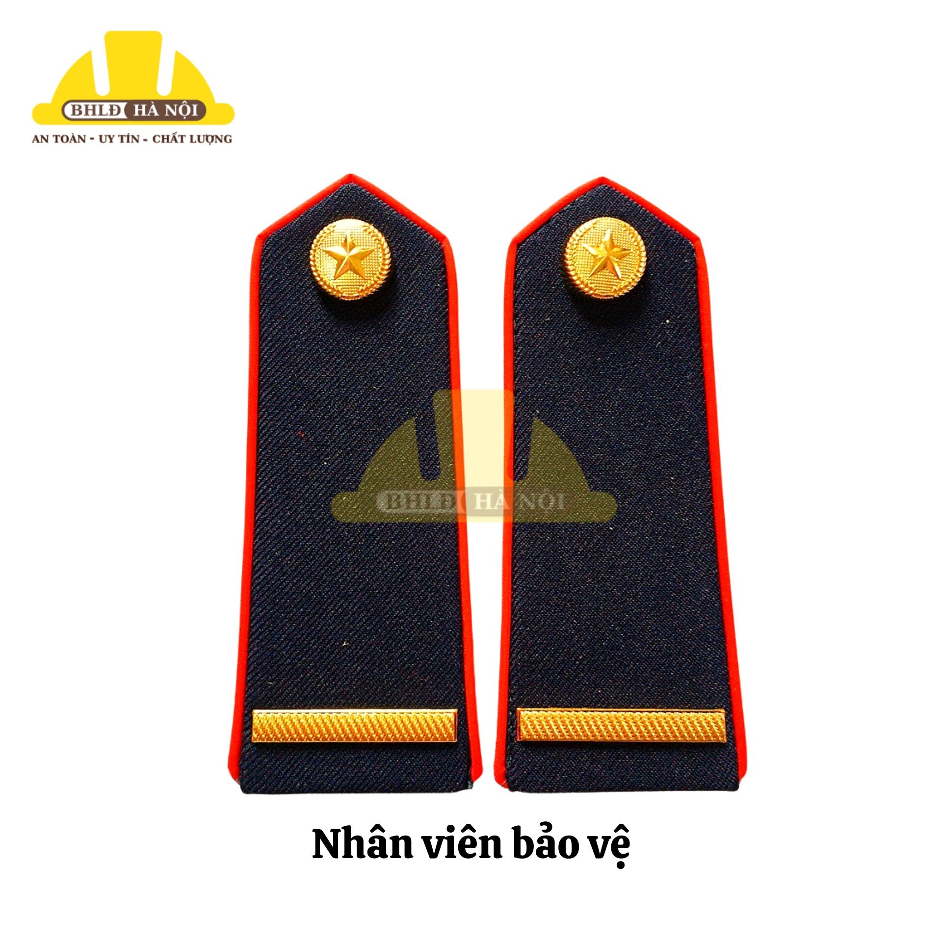 Cầu vai bảo vệ cao cấp viền đỏ (cúc gạch đồng)