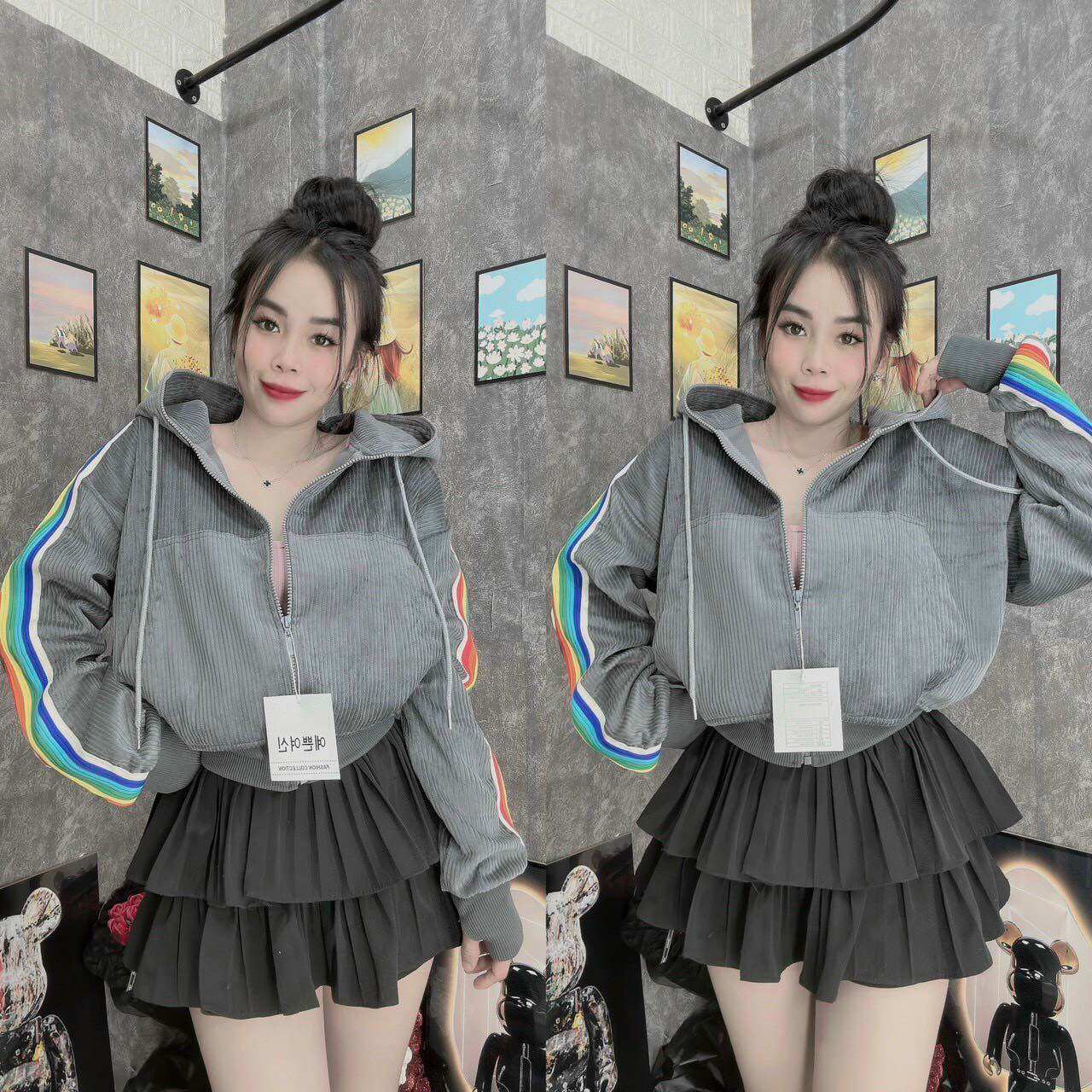 Áo khoác viền tay cao cấp chuẩn shop