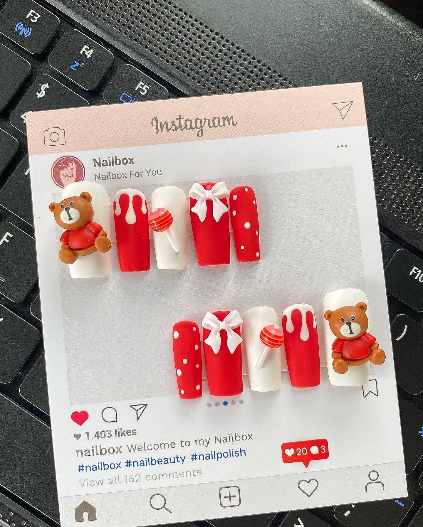 Nailbox thiết kế kèm keo và dũa