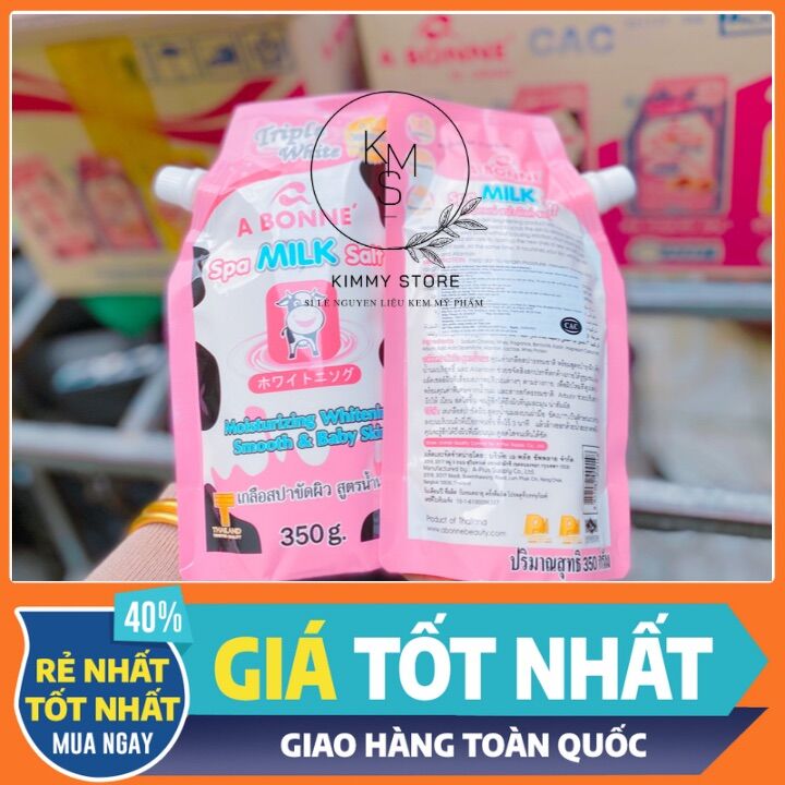 Muối tắm sữa bò tẩy da chết A Bone spa milk salt thái lan 350gram