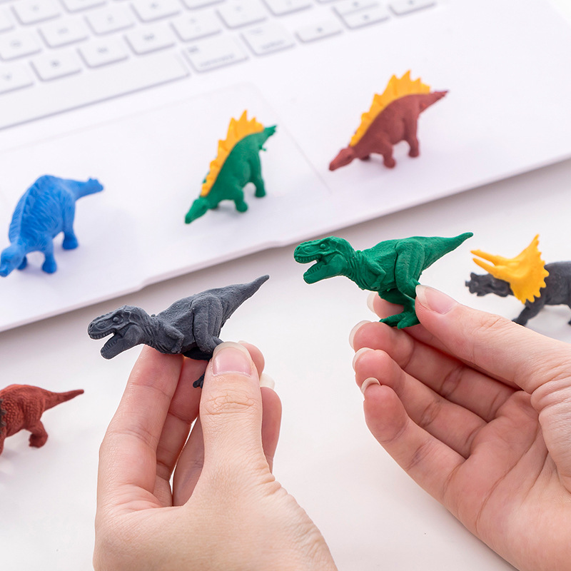 Gôm tẩy chì hình khủng long 🦖🦖 (vỉ 4 con) như hình