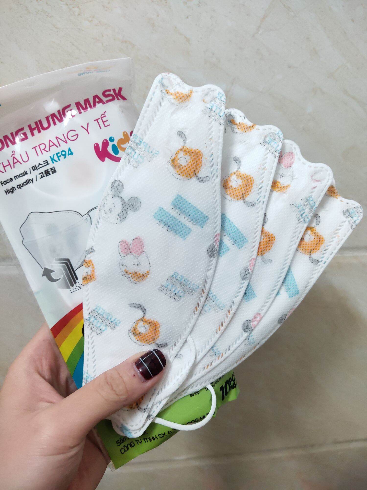 Khẩu trang KF94 Hàn quốc trẻ em 4 lớp chuẩn xịn