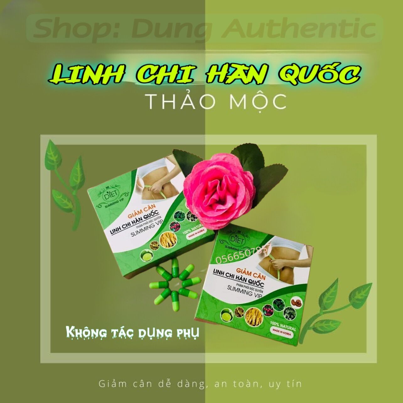 Giảm cân LINH CHI HÀN QUỐC an toàn không tác dụng phụ
