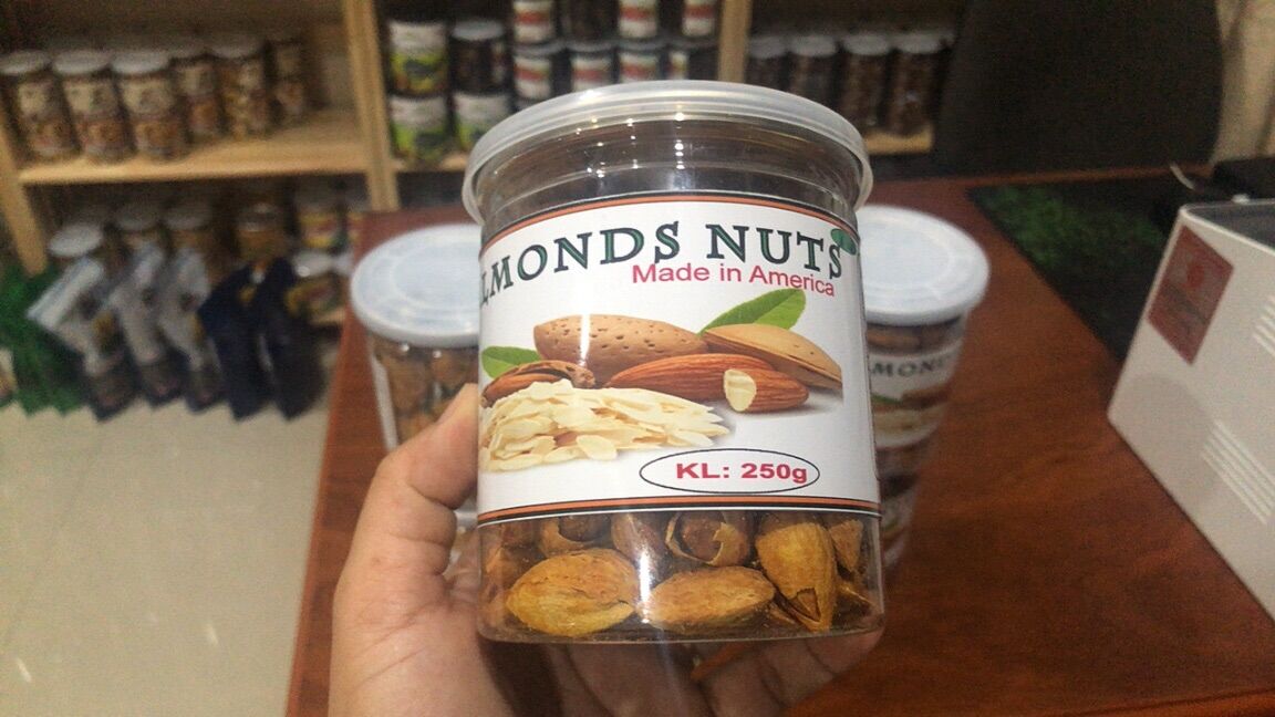 Hạnh nhân rang bơ Mỹ mỏng vỏ hộp 250gr