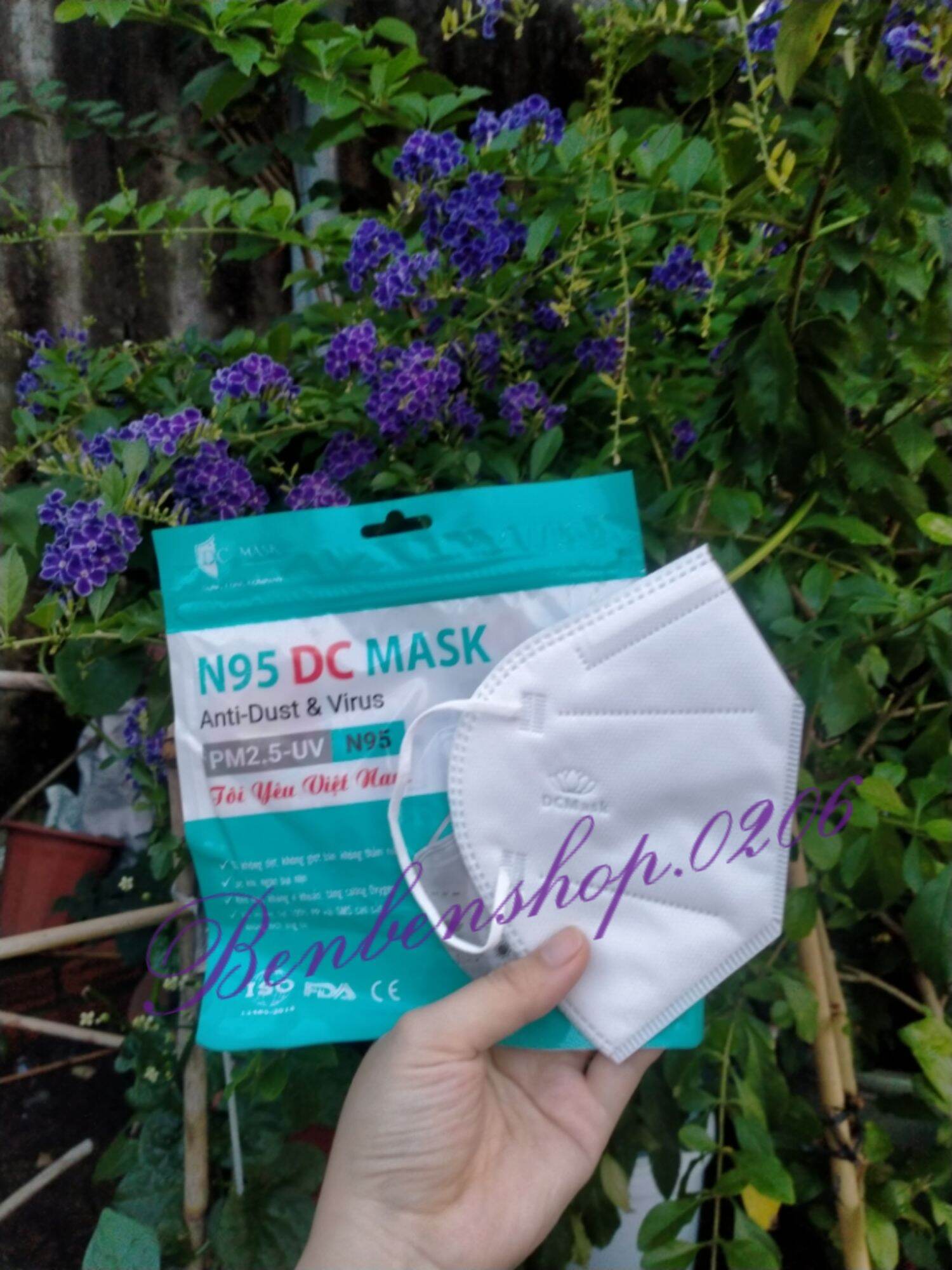 (100 cái) Khẩu trang N95 DC mask 5 lớp, không van