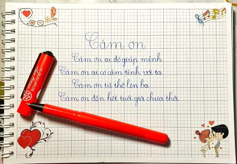 Bút Hoàng Ngọc 04 Bút máy luyện chữ đẹp nét thanh đậm ngòi kim tinh bút mực bút máy học sinh luyện viết hàng ngày