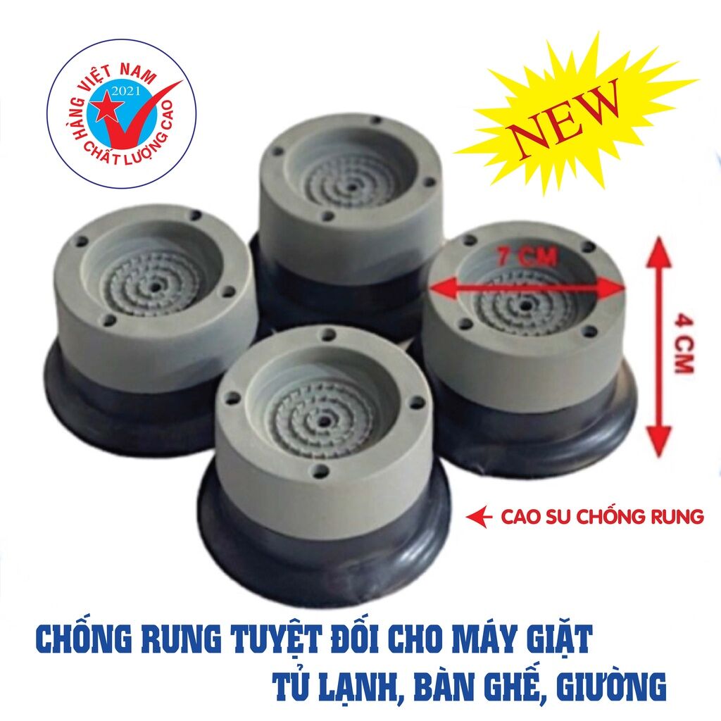 Chân Đế Máy Giặt Chống Rung Máy Đế Hít Bộ 4 Cái