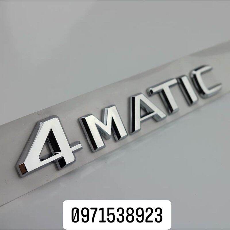 logo 4MATIC dán thân xe mạ crom cao cấp xịn có tem hãng