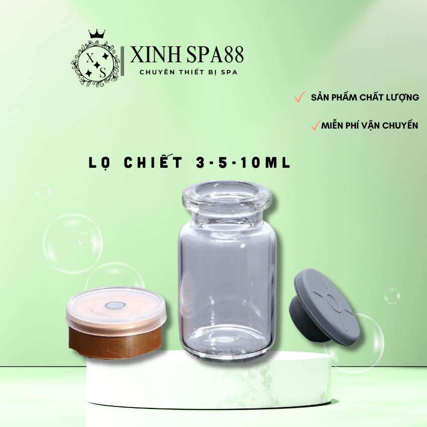 Lọ chiết serum thủy tinh, chiết mỹ phẩm nắp nút nhọn lọ 3ml/10ml - SPA88