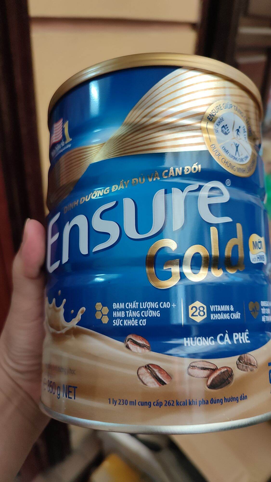 Sữa ensure 850g hương cafe