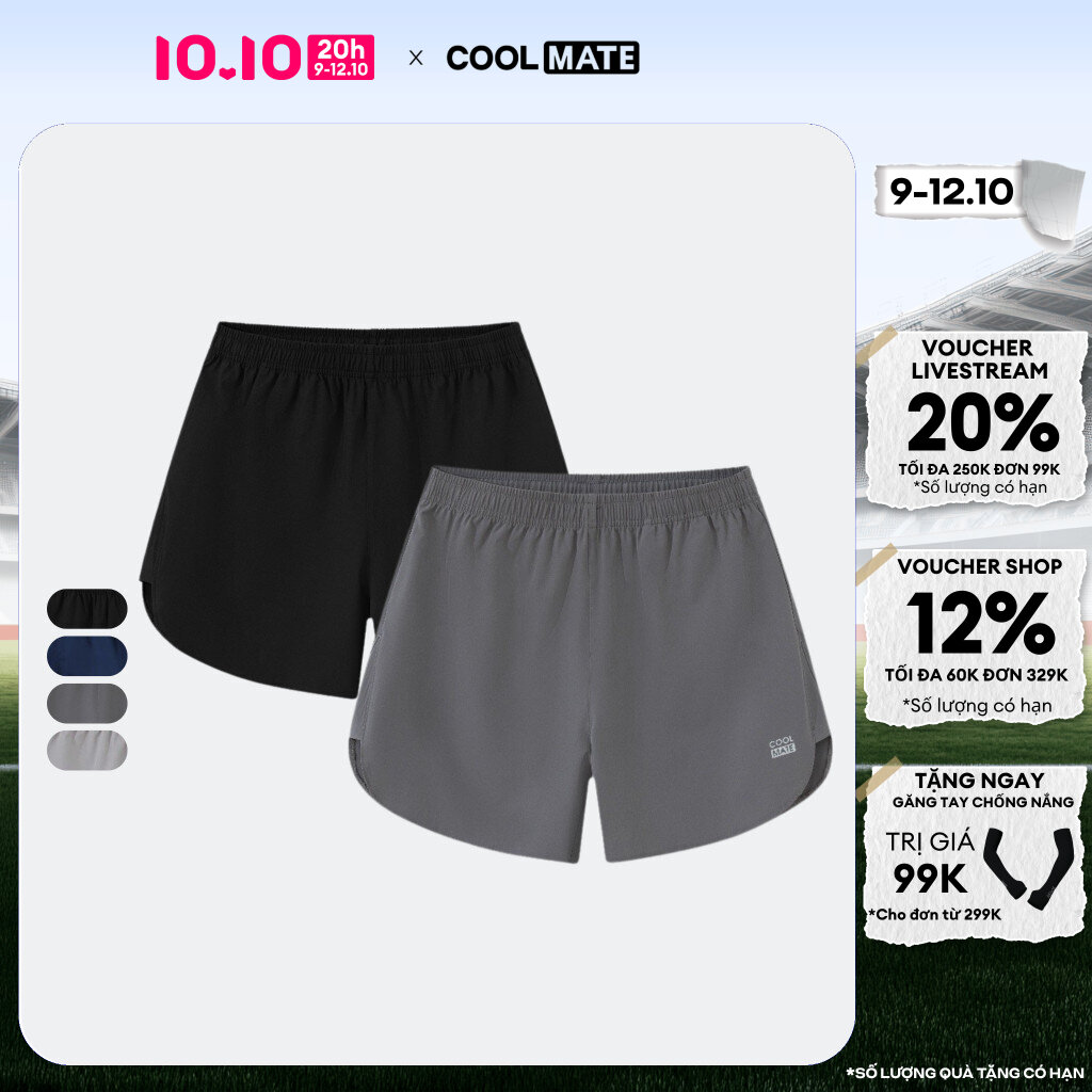 [CHỈ 20H 9-12.10 TẶNG QUÀ ĐƠN TỪ 299K]Combo 2 quần thể thao nam ngắn Maxcool thoáng mát chạy bộ, tập gym vận động - Coolmate