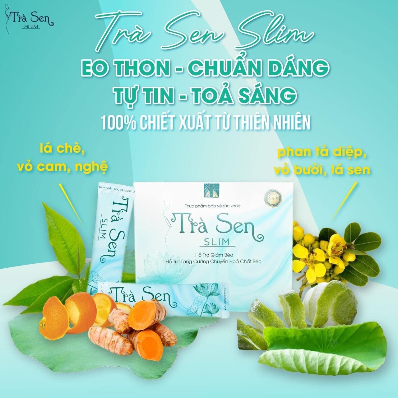 Trà Sen Slim Giảm cân Giảm mỡ an toàn sau 7 ngày