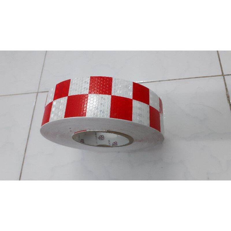 5-10 mét decal phản quang caro khổ 5cm .